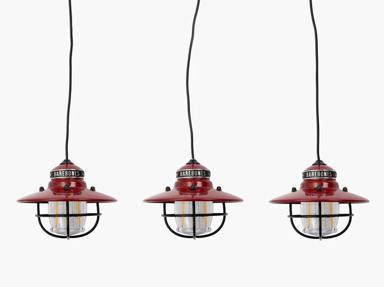 Barebones Edison String Lights 3 Pack Red 1 Barebones Edison String Lights 3 Pack Red