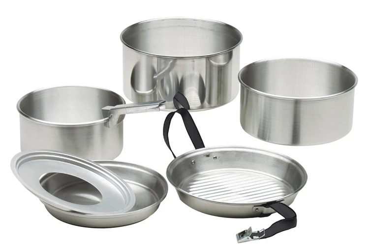 Bo-Camp - Pannenset - Safari - 7-Delig - Aluminium Pan 1 Bo-Camp - Pannenset - Safari - 7-Delig - Aluminium Pan