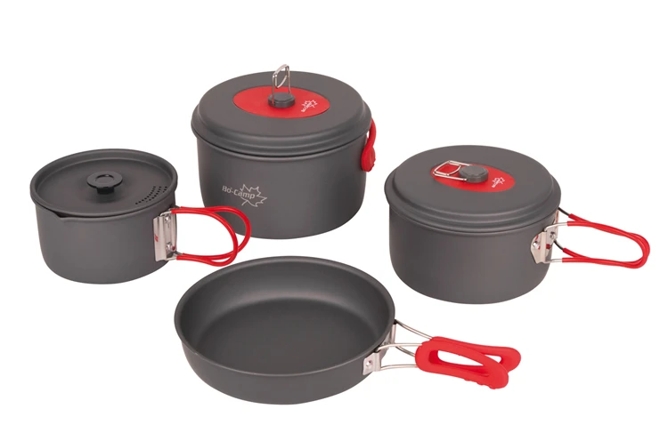 Bo-Camp - Pannenset - Explorer - 4-Delig - Hard Anodized Pan 2 Bo-Camp - Pannenset - Explorer - 4-Delig - Hard Anodized Pan - Afbeelding 2