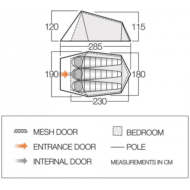 Vango Soul 300 Trekkerstent 3 Vango Soul 300 Trekkerstent - Afbeelding 3