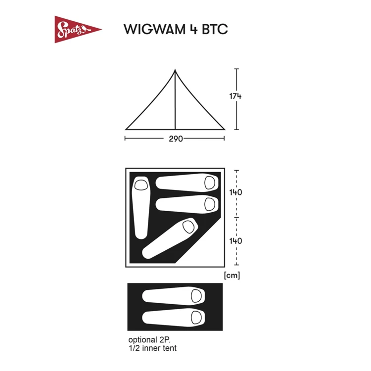 Spatz Wigwam 4 Btc Trekkerstent 2 Spatz Wigwam 4 Btc Trekkerstent - Afbeelding 2