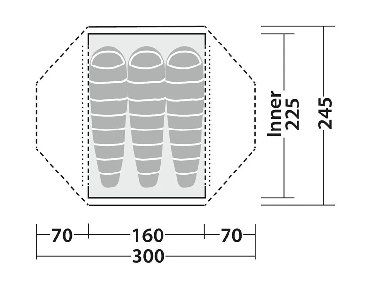 Robens Lodge Pro 3 Koepeltent 2 Robens Lodge Pro 3 Koepeltent - Afbeelding 2