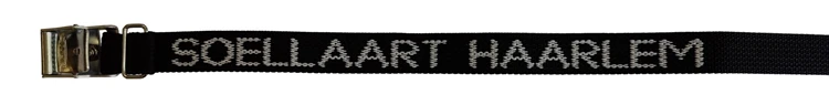 Arno - Bindriemen Met Tekst "Soellaart Haarlem" - 2 Stuks - 100 X 1,8 Cm - Zwart 2 Arno - Bindriemen Met Tekst "Soellaart Haarlem" - 2 Stuks - 100 X 1,8 Cm - Zwart - Afbeelding 2