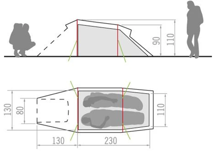 Vaude Arco 2P Trekkerstent Showmodel 2 Vaude Arco 2P Trekkerstent Showmodel - Afbeelding 2