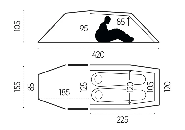 FJÄLLRÄVEN Fjallraven Keb Endurance 2 Trekkerstent Unisex 2 FJÄLLRÄVEN Fjallraven Keb Endurance 2 Trekkerstent Unisex - Afbeelding 2