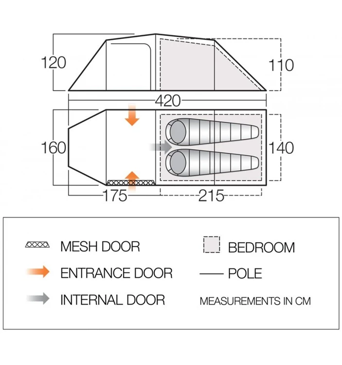 Vango Omega 250 Trekkerstent 2 Vango Omega 250 Trekkerstent - Afbeelding 2