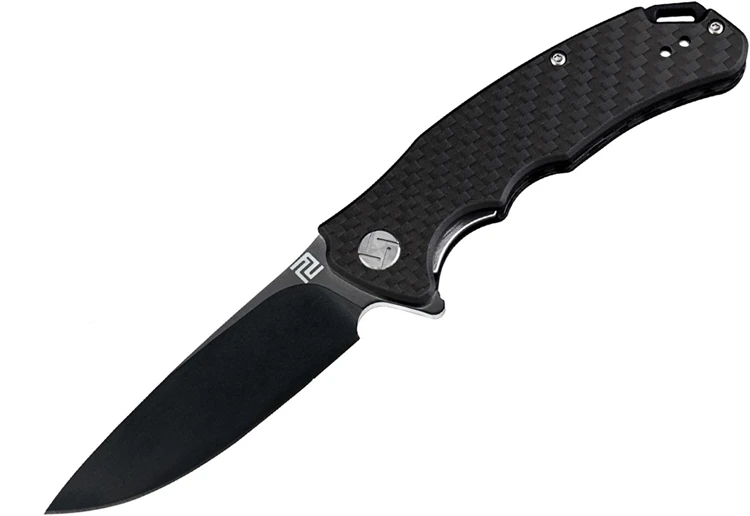 Artisancutlery Tradition Carbon Fiber/ Black Blade Zakmes 1 Artisancutlery Tradition Carbon Fiber/ Black Blade Zakmes