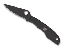 Spyderco Grasshopper Black / Black Sandvik 12C27 Pe Zakmes