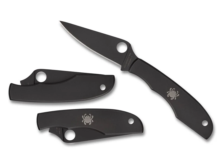 Spyderco Grasshopper Black / Black Sandvik 12C27 Pe Zakmes 3 Spyderco Grasshopper Black / Black Sandvik 12C27 Pe Zakmes - Afbeelding 3