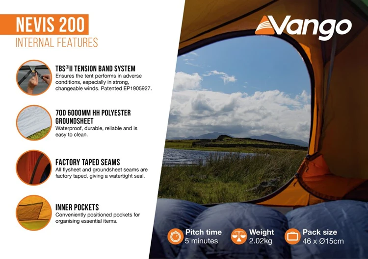 Vango Nevis 200 Trekkerstent 4 Vango Nevis 200 Trekkerstent - Afbeelding 4