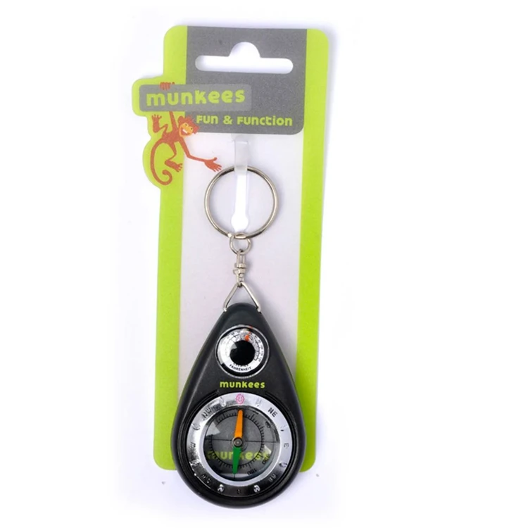 Munkees Sleutelhanger Thermometer + Kompas 1 Munkees Sleutelhanger Thermometer + Kompas