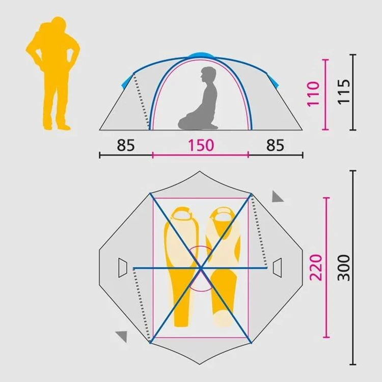Jack Wolfskin Yellowstone II Vent Tent Unisex 2 Jack Wolfskin Yellowstone II Vent Tent Unisex - Afbeelding 2