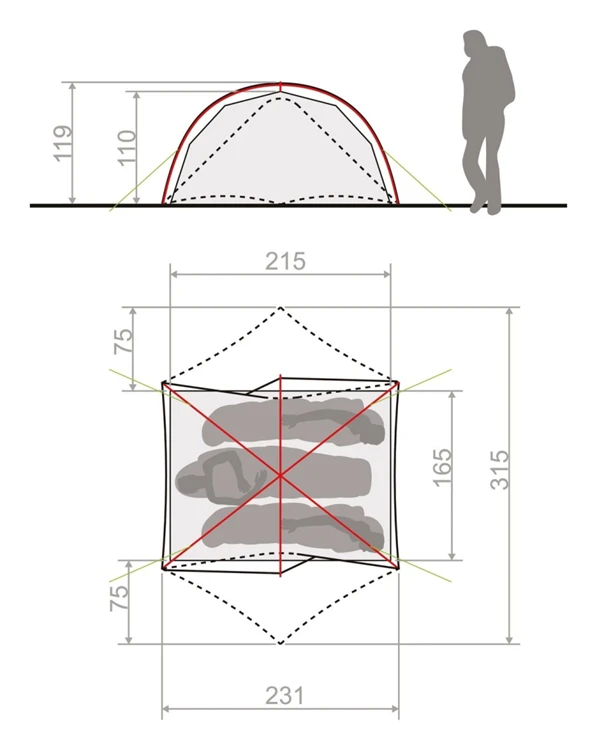 Vaude Space Seamless 2-3P Trekkerstent 3 Vaude Space Seamless 2-3P Trekkerstent - Afbeelding 3